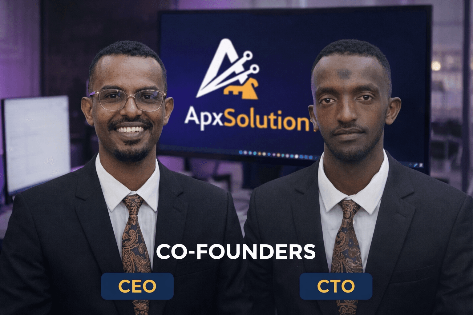 Apex Solution Co-founders — Atlabachew Tadesse & Abdurehman Ali